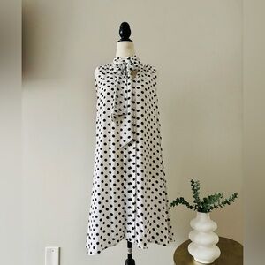 CeCe Black Floral on White Dress